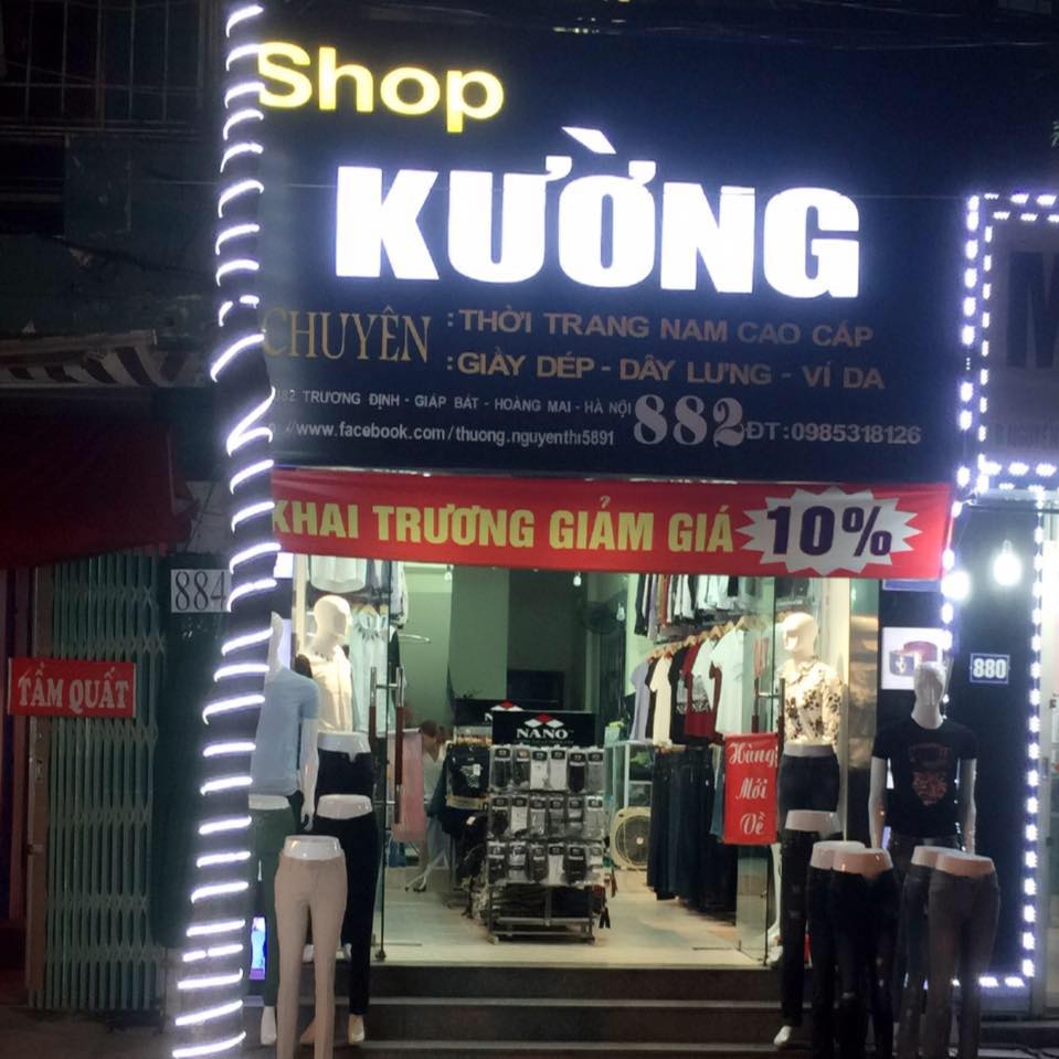 Cửa hàng thời trang nam Shop Kuong Trương Định - Hà Nội