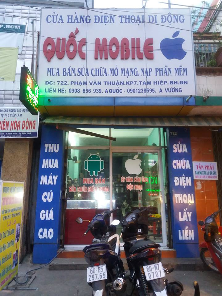 Cửa hàng mua bán, sửa chữa điện thoại Quốc Mobile - TP.Biên Hòa