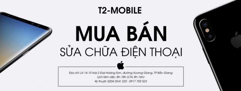 Cửa hàng điện thoại T2 Mobile - TP.Bắc Giang