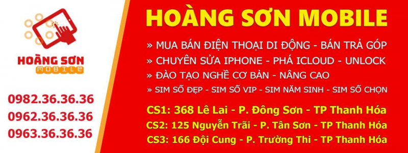 Cửa hàng điện thoại Hoàng Sơn Mobile - Thanh Hóa