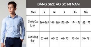 Tư vấn chọn size áo sơ mi nam theo bảng chuẩn